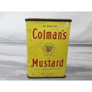 Vintage Advertising Metal Kitchen Spice Tin‎ /   Colman's  Mustard